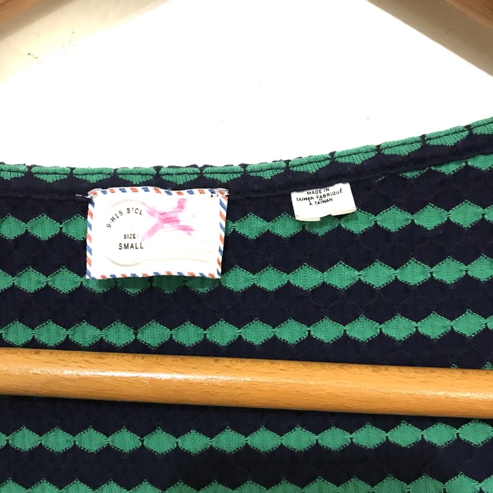 Postmark Green & Blue Peplum Top - Picture 3 of 7